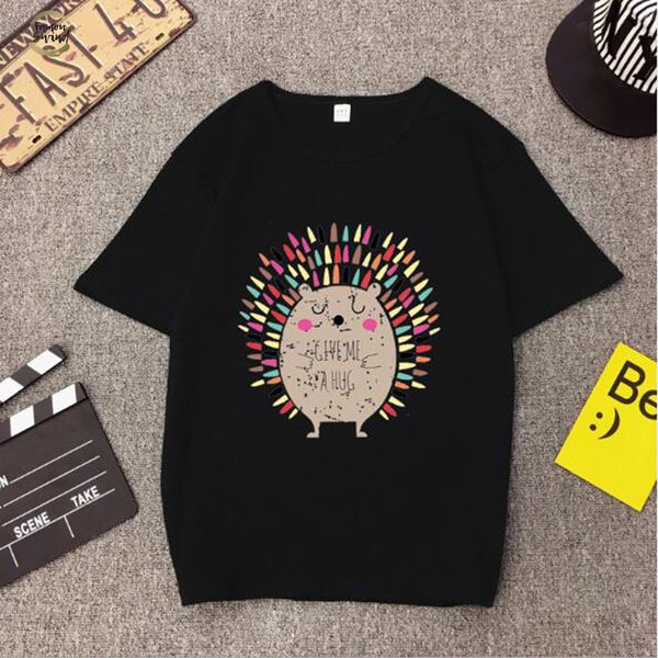 v neck spring summer new style women tshirt hedgehog print short sleeve round neck cotton spandex slim fit women t shirt, White
v neck spring summer new style women tshirt hedgehog print short sleeve round neck cotton spandex slim fit women t shirt, White