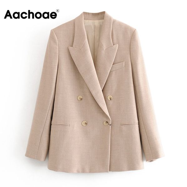 aachoae fashion office wear suit blazer women solid color double breasted coat female casual long sleeve pockets outwear jacket, White;black
aachoae fashion office wear suit blazer women solid color double breasted coat female casual long sleeve pockets outwear jacket, White;black