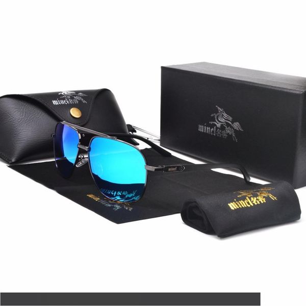 double beam men's frame classic polarizing film pilot sunglasses to send glasses case jw, White;black
double beam men's frame classic polarizing film pilot sunglasses to send glasses case jw, White;black