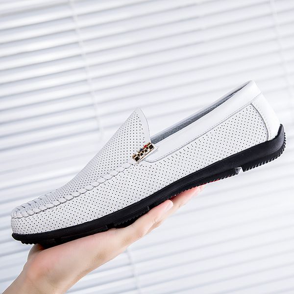 breathable loafers men genuine leather brand lightweight low man's slip on flat shoes travel driving office soft moccasins, Black
breathable loafers men genuine leather brand lightweight low man's slip on flat shoes travel driving office soft moccasins, Black