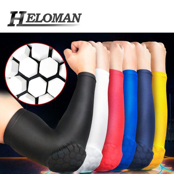 

uv protection antiskid compression running cycling arm sleeve sports bike basketball long arm warmers golf elbow pads cove, Black