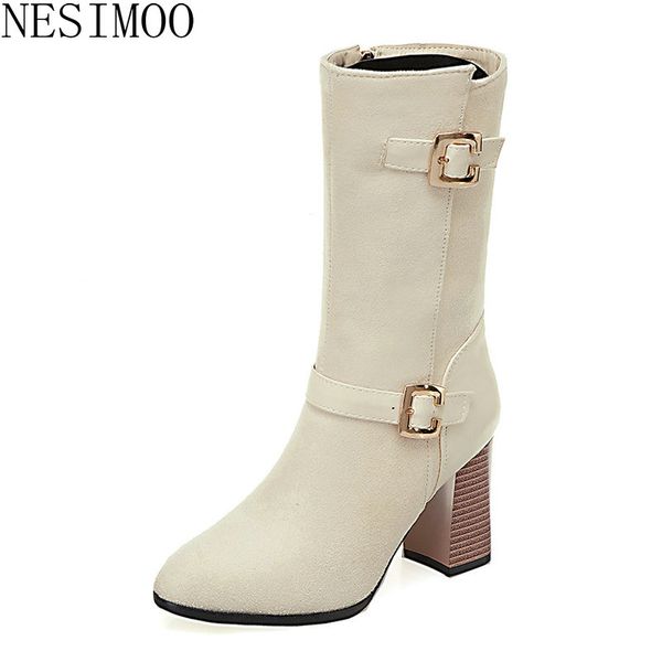 nesimoo 2019 fashion women knee high boots zipper square high heel pointed toe all match western solid fashion shoes size 34-43, Black
nesimoo 2019 fashion women knee high boots zipper square high heel pointed toe all match western solid fashion shoes size 34-43, Black