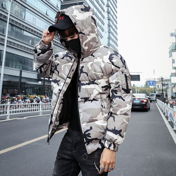 winter casual camouflage thick warm hooded jacket coat men cotton clothing loose fashionable windbreaker jacket outerwear 3xl, Black;brown 
winter casual camouflage thick warm hooded jacket coat men cotton clothing loose fashionable windbreaker jacket outerwear 3xl, Black;brown