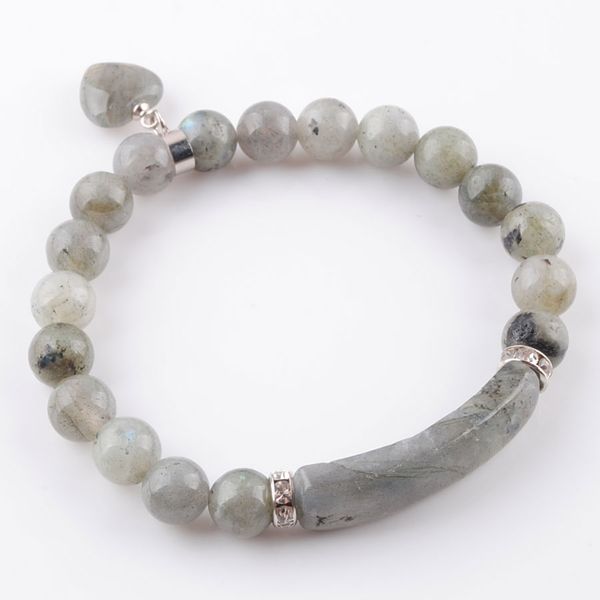 natural gemstone stretch bracelets light color labradoirte round beads strand bangles heart shape pendant for women jewelry love gift dk3339, Black
natural gemstone stretch bracelets light color labradoirte round beads strand bangles heart shape pendant for women jewelry love gift dk3339, Black