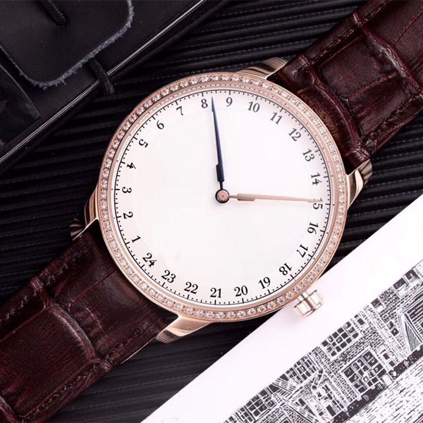 new men's watch automatic mechanical movement with drill dial stainless steel case italian calf leather strap 40mm with watch case a400, Slivery;brown
new men's watch automatic mechanical movement with drill dial stainless steel case italian calf leather strap 40mm with watch case a400, Slivery;brown