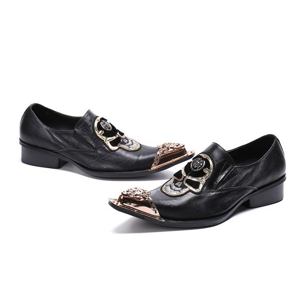 gold toe men dress shoes skull fashion plus size mens handmade oxfords men's flats party and wedding shoes, Black
gold toe men dress shoes skull fashion plus size mens handmade oxfords men's flats party and wedding shoes, Black