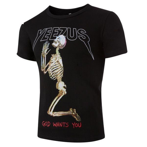 2020 new tshirt men fashion cool skulls printed short sleeved tees kanyye west designer tee shirts clothing, White;black