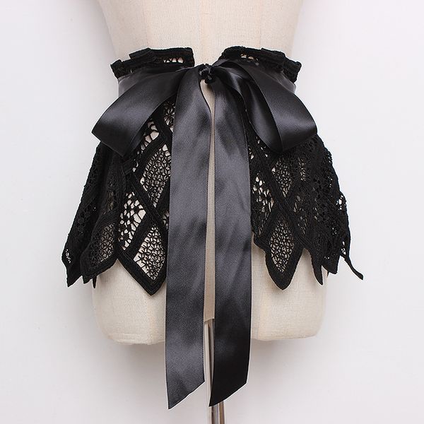 women's runway fashion vintage lace bow cummerbunds female dress coat corsets waistband belts decoration wide belt r1166, Black;brown
women's runway fashion vintage lace bow cummerbunds female dress coat corsets waistband belts decoration wide belt r1166, Black;brown
