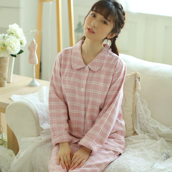 pure cotton plaid tracksuit autumn and winter pajamas new style home wear pure cotton, Black;brown
pure cotton plaid tracksuit autumn and winter pajamas new style home wear pure cotton, Black;brown