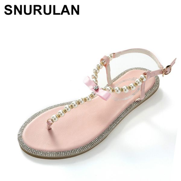 snurulan women's sandals; 2020 collection summer footwear; women's sandals with a bow and pearls flat sandals large size, Black
snurulan women's sandals; 2020 collection summer footwear; women's sandals with a bow and pearls flat sandals large size, Black