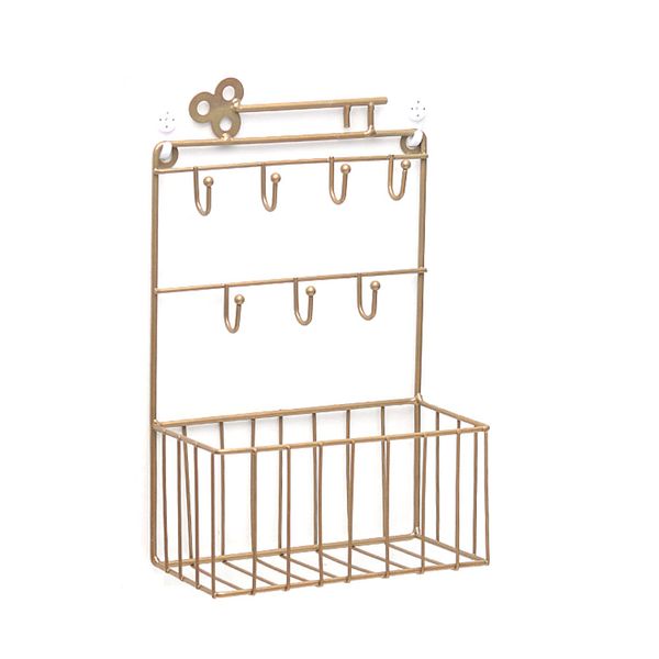 home durable key hanger with basket deskdecorative iron structure practical wall mounted simple hallway storage hooks
home durable key hanger with basket deskdecorative iron structure practical wall mounted simple hallway storage hooks