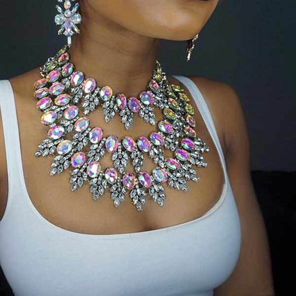 vedawas luxury crystal flower statement choker necklace women multilayer rhinestone necklace & pendants collares jewelry xg1025, Silver
vedawas luxury crystal flower statement choker necklace women multilayer rhinestone necklace & pendants collares jewelry xg1025, Silver