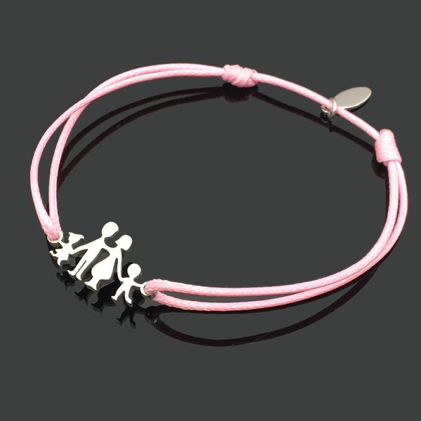 hand in hand family stainless steel charm cord bracelet family stainless steel pendant adjustable string bracelet, Golden;silver
hand in hand family stainless steel charm cord bracelet family stainless steel pendant adjustable string bracelet, Golden;silver