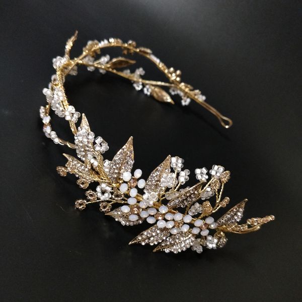 vintage bridal headband rhinestone beaded wedding tiara antique gold hair accessories for brides, Golden;white
vintage bridal headband rhinestone beaded wedding tiara antique gold hair accessories for brides, Golden;white