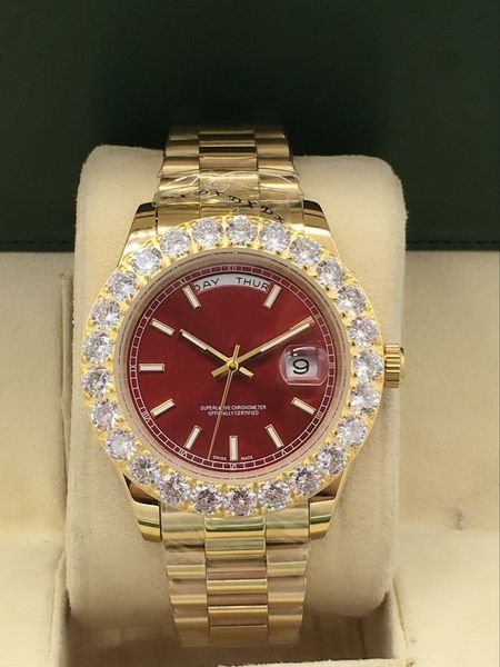2019 new mens day date mechanical wristwatches stainless steel automatic movement watch 43mm mens big diamond watch wholesale, Slivery;brown
2019 new mens day date mechanical wristwatches stainless steel automatic movement watch 43mm mens big diamond watch wholesale, Slivery;brown