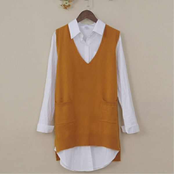 women spring autumn cashmere wool knitted vests both sides split loose sweater vests waistcoat female pullover sleeveless, White;black
women spring autumn cashmere wool knitted vests both sides split loose sweater vests waistcoat female pullover sleeveless, White;black