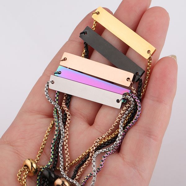 fashion stainless steel blank bar bracelet diy personalized name for engraving adjustable gold bracelet 5 colors for men women friend gifts, Black
fashion stainless steel blank bar bracelet diy personalized name for engraving adjustable gold bracelet 5 colors for men women friend gifts, Black