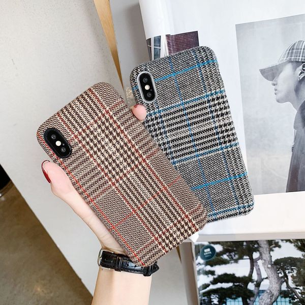 for iphone 11 pro xs max xr vintage literary plaid phone case 6 7 8 x plus winter microfiber soft cell phone cases
for iphone 11 pro xs max xr vintage literary plaid phone case 6 7 8 x plus winter microfiber soft cell phone cases
