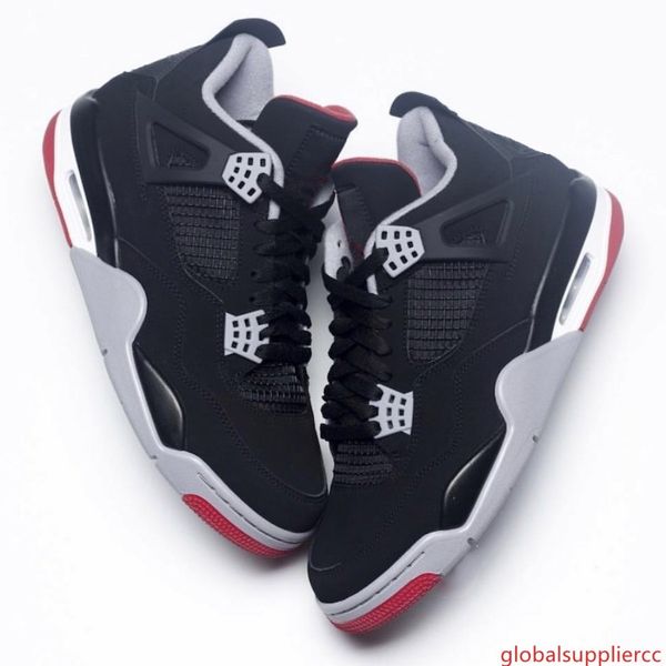 4 bred black red new 2019 released factory version 4s basketball shoes mens trainers suede sneakers with box
4 bred black red new 2019 released factory version 4s basketball shoes mens trainers suede sneakers with box