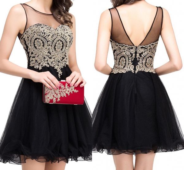 a-line golden lace black chiffon homecoming dresses 2019 round collar short prom dresses backless evening dresses dh1466
a-line golden lace black chiffon homecoming dresses 2019 round collar short prom dresses backless evening dresses dh1466