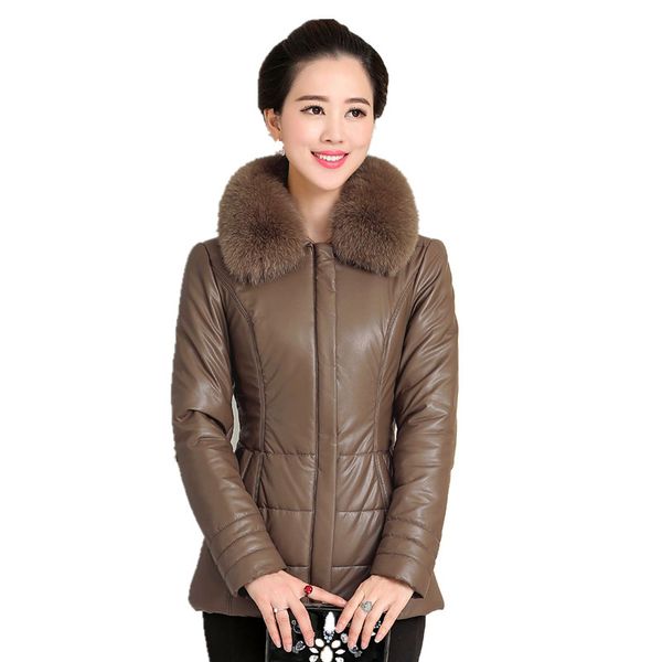 2017 new arrival winter jacket women cotton jacket slim fack fur collar hooded winter coat leather women parka warm mother 8xl, Black
2017 new arrival winter jacket women cotton jacket slim fack fur collar hooded winter coat leather women parka warm mother 8xl, Black