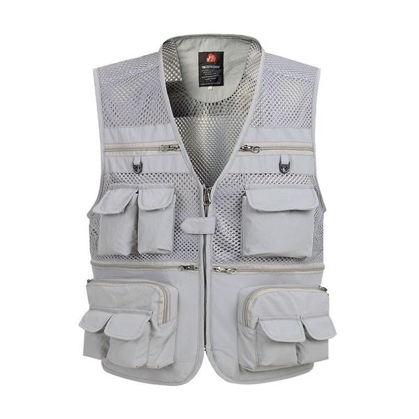 summer mesh thin men's 5xl multi pocket fishing vest outdoor travel hiking breathable waistcoat large size loose sports vests, Gray;blue
summer mesh thin men's 5xl multi pocket fishing vest outdoor travel hiking breathable waistcoat large size loose sports vests, Gray;blue