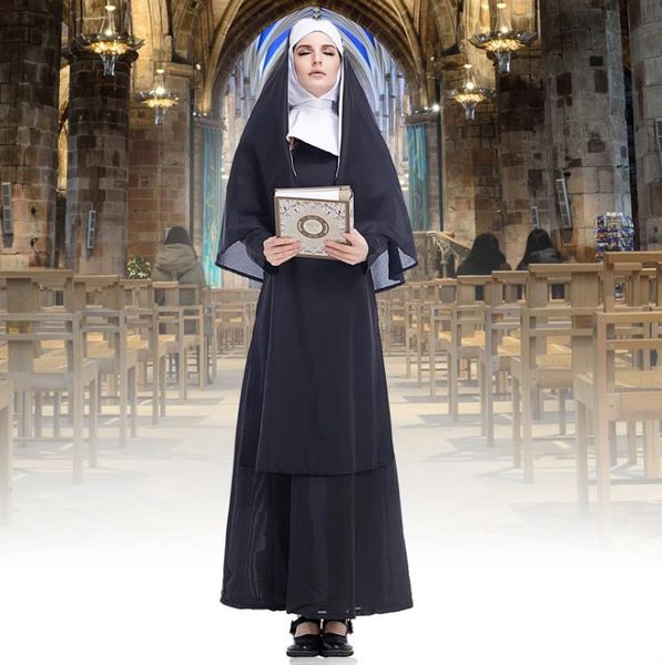 designer halloween costume s-xxl jesus christ luxury causal women missionary pastor clothing maria priest nun service, Black;red
designer halloween costume s-xxl jesus christ luxury causal women missionary pastor clothing maria priest nun service, Black;red