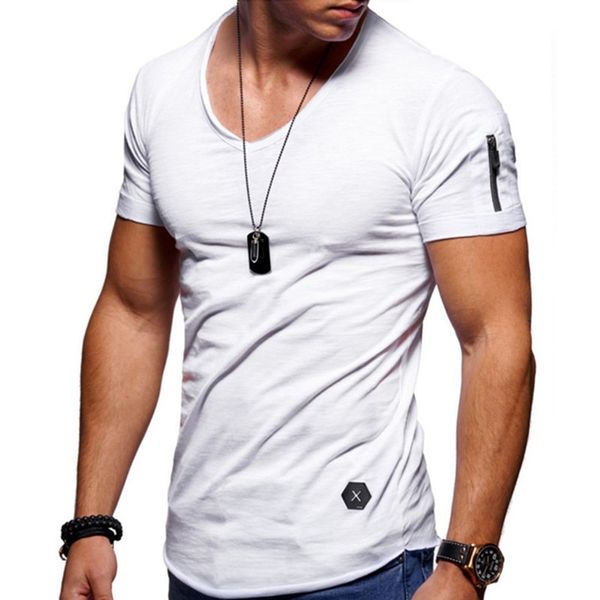 2019 new men's v collar t shirt fitness bodybulding t shirts high street summer short sleeve zipper t-shirts plus size 5xl, White;black
2019 new men's v collar t shirt fitness bodybulding t shirts high street summer short sleeve zipper t-shirts plus size 5xl, White;black