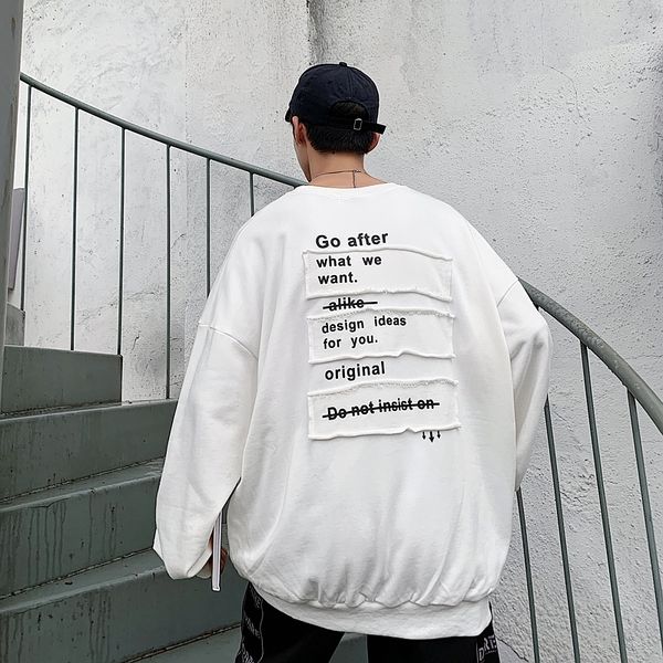 men's sweatshirt 2019 autumn and winter new couple models trend letter printing loose sweatshirt youth fashion men's clothing, Black
men's sweatshirt 2019 autumn and winter new couple models trend letter printing loose sweatshirt youth fashion men's clothing, Black