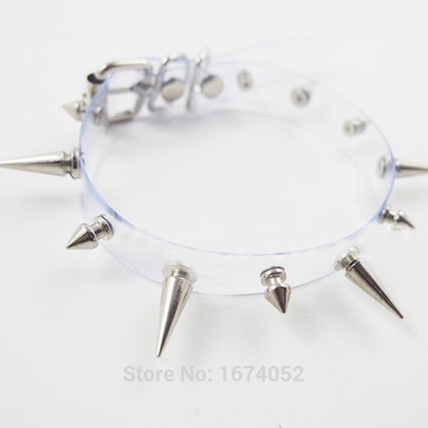 punk harajuku rock buckle pvc 100% handmade vinyl clear choker spikes rivets collar necklace, Silver
punk harajuku rock buckle pvc 100% handmade vinyl clear choker spikes rivets collar necklace, Silver