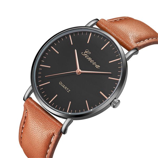 luxury 2020 brand watch men black dial gold case men's watches fashion leather band quartz watch for men relogio masculino, Slivery;brown
luxury 2020 brand watch men black dial gold case men's watches fashion leather band quartz watch for men relogio masculino, Slivery;brown
