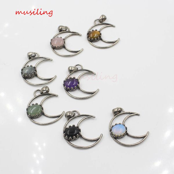 new moon pendants pendulum amethyst crystal jewelry natural stone healing chakra hypnosis charm pagan wicca witch accessories, Silver
new moon pendants pendulum amethyst crystal jewelry natural stone healing chakra hypnosis charm pagan wicca witch accessories, Silver