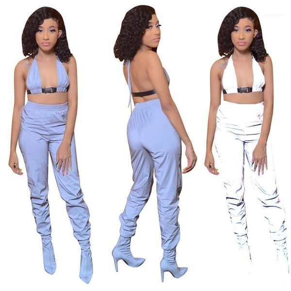 piece outfits fashion ribbon halter buckle backless tracksuits summer street style women clothes reflective women two, Gray
piece outfits fashion ribbon halter buckle backless tracksuits summer street style women clothes reflective women two, Gray