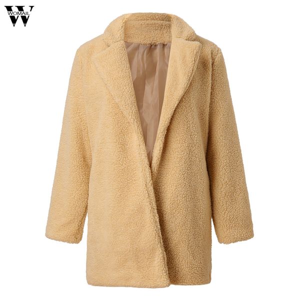 winter women's outercoat casual jacket long sleeve solid color khaki outwear plush lady pocket cardigan female coats, Black;brown
winter women's outercoat casual jacket long sleeve solid color khaki outwear plush lady pocket cardigan female coats, Black;brown