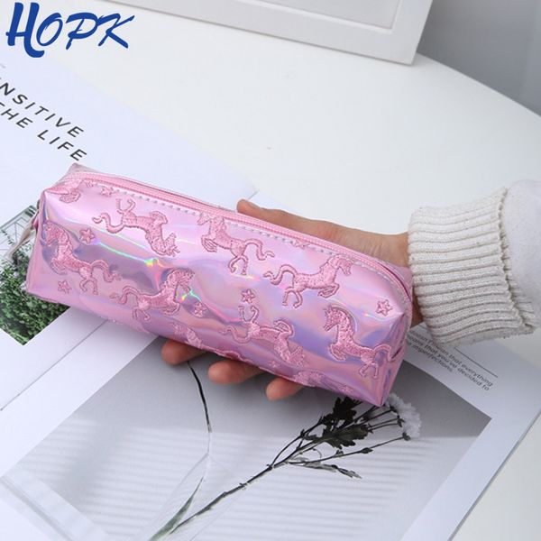 hopk embroidery laser unicorn pencil case school pencil box makeup bag big school supplies stationery
hopk embroidery laser unicorn pencil case school pencil box makeup bag big school supplies stationery