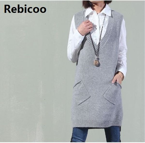 women's vests spring autumn waistcoat sleeveless v -neck long knitted female clothing leisure sweater colete feminino, Black;white
women's vests spring autumn waistcoat sleeveless v -neck long knitted female clothing leisure sweater colete feminino, Black;white