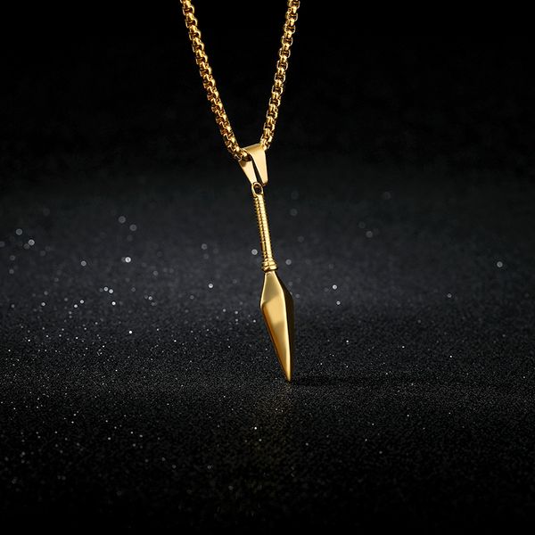 spear pendant necklace for men jewelry 316l stainless steel gold color punk long chain choker for male party jewelry gift bff, Silver
spear pendant necklace for men jewelry 316l stainless steel gold color punk long chain choker for male party jewelry gift bff, Silver