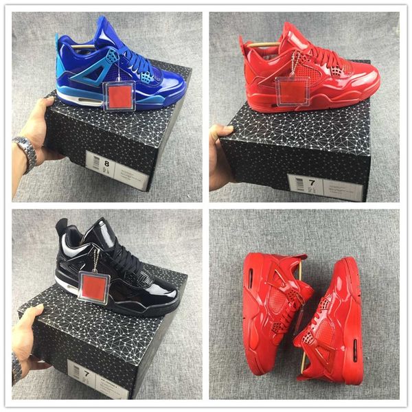 Patent Leather Basketball Shoes 4s 2019 Designer Red Blue Black Mens Fashion Look Sports Trainer Sneakers Size 7-13
Patent Leather Basketball Shoes 4s 2019 Designer Red Blue Black Mens Fashion Look Sports Trainer Sneakers Size 7-13