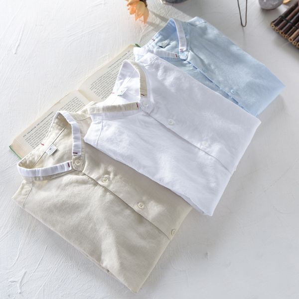 2020 men flax long-sleeved shirt youth stand collar comfortable fashion cotton linen shirt, White;black
2020 men flax long-sleeved shirt youth stand collar comfortable fashion cotton linen shirt, White;black