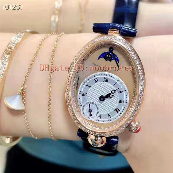 reine de naples woman watch swiss quartz movement moonphase oval 18k rose gold case diamond bezel sapphire crystal fashion woman watch, Slivery;brown
reine de naples woman watch swiss quartz movement moonphase oval 18k rose gold case diamond bezel sapphire crystal fashion woman watch, Slivery;brown