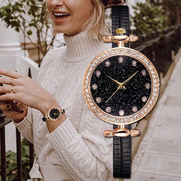 strarry sky watch women simple female watches small leather wristwatch rhinestone quartz ladies dress wrist watch for woman 2019, Slivery;brown
strarry sky watch women simple female watches small leather wristwatch rhinestone quartz ladies dress wrist watch for woman 2019, Slivery;brown