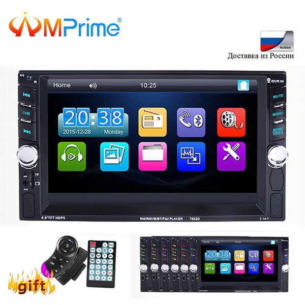 car dvd AMPrime 2 Din 7652D Car Audio 6.6" LCD Touch Multimedia Player Bluetooth 2din USB/SD/AUX/FM Autoradio Stereo With Rear Camera
car dvd AMPrime 2 Din 7652D Car Audio 6.6" LCD Touch Multimedia Player Bluetooth 2din USB/SD/AUX/FM Autoradio Stereo With Rear Camera