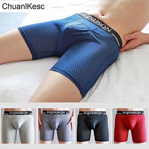 ice silk mesh extended boxer for ventilation in summer do not grind legs long boxer running shorts, Black;white
ice silk mesh extended boxer for ventilation in summer do not grind legs long boxer running shorts, Black;white