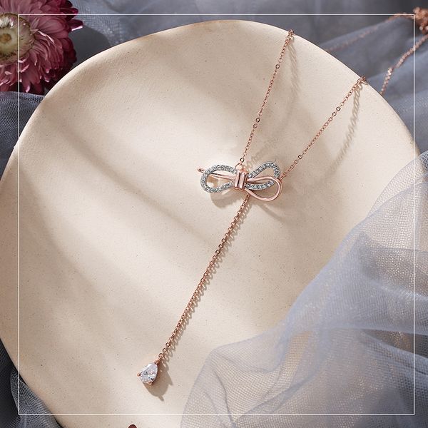stainless steel gold/steel choker link chain necklaces women jewelry zircon bowknot pendants necklace fashion jewelry, Silver
stainless steel gold/steel choker link chain necklaces women jewelry zircon bowknot pendants necklace fashion jewelry, Silver