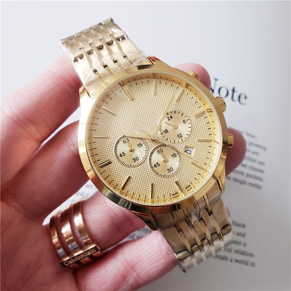 men classic design watch 44mm stainless steel fashion watches all dial work chronograph male sport wristwatch wholesale cheap, Slivery;brown
men classic design watch 44mm stainless steel fashion watches all dial work chronograph male sport wristwatch wholesale cheap, Slivery;brown