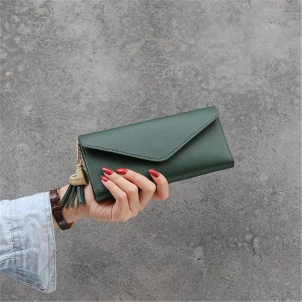 fashion casual female ladies wallet pu leather money coin purse solid tassel long wallets women clutch bag portefeuille femme, Red;black
fashion casual female ladies wallet pu leather money coin purse solid tassel long wallets women clutch bag portefeuille femme, Red;black