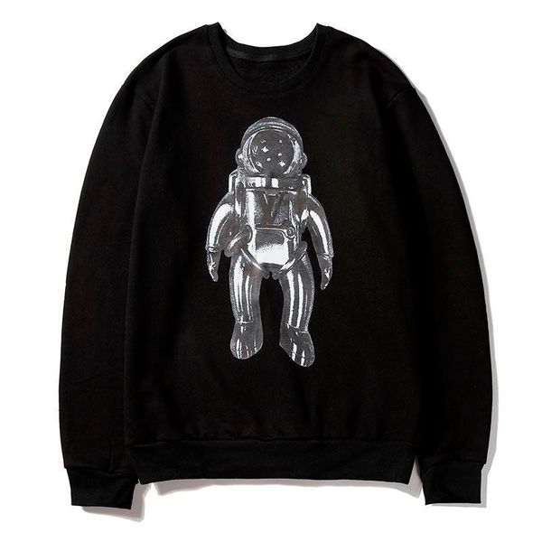 mens designer sweater heavy metal spaceman print fashion trend sweater men, Black 
mens designer sweater heavy metal spaceman print fashion trend sweater men, Black