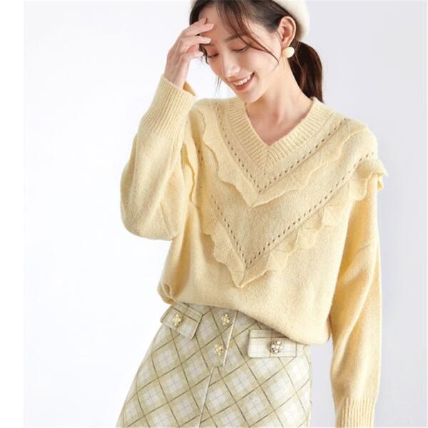2020 winter new v-neck sweater japanese sweet girl wool knit sweater women pullover outer solid long sleeve, White;black
2020 winter new v-neck sweater japanese sweet girl wool knit sweater women pullover outer solid long sleeve, White;black