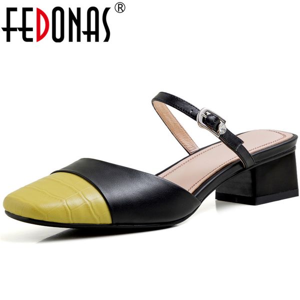 fedonas women genuine leather mary jane pumps buckle classic design single shoes thick heels summer prom pumps shoes woman, Black
fedonas women genuine leather mary jane pumps buckle classic design single shoes thick heels summer prom pumps shoes woman, Black