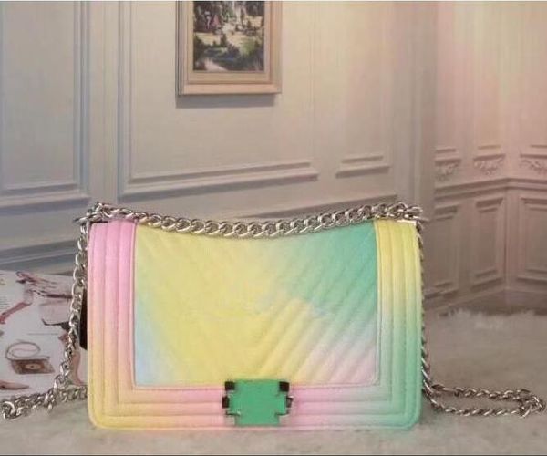 bags fashion rainbow color women chain bag messenger shoulder bag multi-color lady bags famous designer handbags
bags fashion rainbow color women chain bag messenger shoulder bag multi-color lady bags famous designer handbags